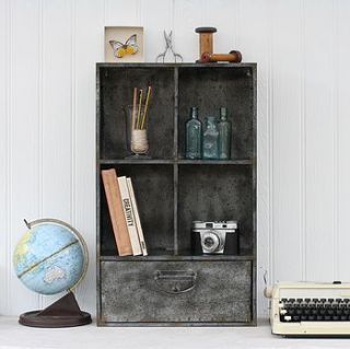industrial metal pigeon hole shelf unit by magpie living