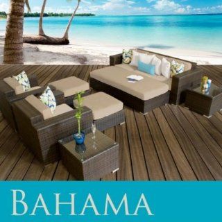 Bahama 8 Piece Outdoor Wicker Patio Furniture  Outdoor And Patio Furniture Sets  Patio, Lawn & Garden