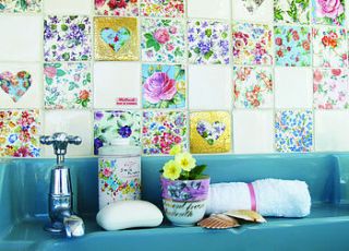 set of patchwork tiles by welbeck tiles