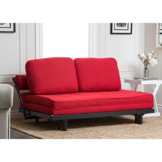 Abbyson Living Abbyson Living Florence Red Fabric Convertible Sofabed Red Size Full