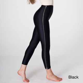 American Apparel Womens Nylon Tricot High waist Zipper Legging