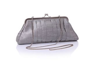 slim pleated evening bag by shruti designs