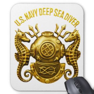 U.S. Navy Deep Sea Diver Mouse Pad