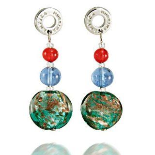 Solaris Collection Dangle Earrings By Antica Murrina Set with Multicolor Glass Beads; Made in Italy Drop Earrings Jewelry