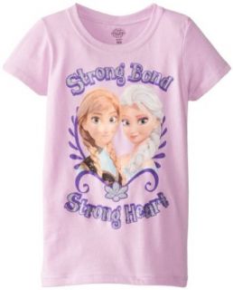 FREEZE Girls 2 6X Frozen Movie Anna and Elsa Strong Bond Heart Tee Clothing