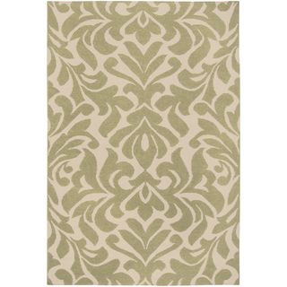 Candice Olson Hand woven Frost Green Wool Rug (2 X 3)