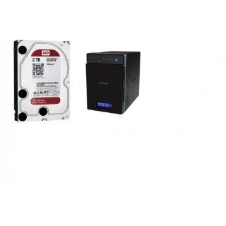 IPC STORE BUNDLE1 X ReadyNAS 104 4 Bay, Diskless Marvell ARMADA 370 1.20 GHz   4 x Total Bays   512 MB RAM   RAID Supported   3 x USB Ports   Yes+4 X 2TB SATA 6Gbs 64MB Red Drive / BDL#8915442223 / Computers & Accessories