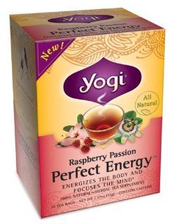 Yogi Raspberry Passion Perfect Energy Tea, 16 Tea Bags (Pack of 6)  Herbal Teas  Grocery & Gourmet Food