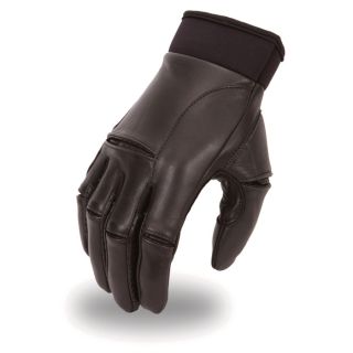 Mens First Classics Gel Palmed Cruiser Gloves with Perforated Knuckles   Black,