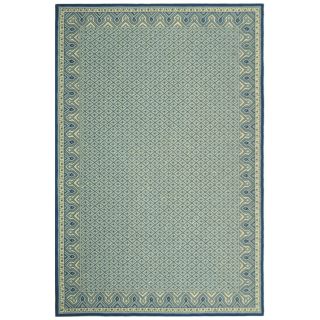 Safavieh Hand hooked Wilton Ivory/ Light Blue New Zealand Wool Rug (56 X 86)