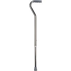 Mabis Silver Adjustable Aluminum Cane With Vinyl Hand Grip