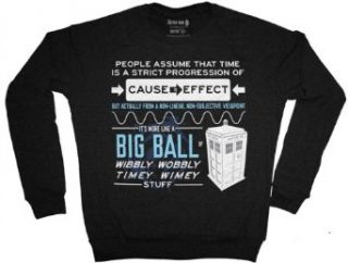 Doctor Who Wibbly Wobbly Long Sleeve Crew Fleece Clothing