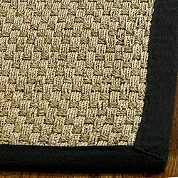 Casual Handwoven Sisal Natural/ Black Seagrass Runner (26 X 14)
