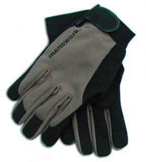 Wwg Manswork Microsuede Large Off Black Stretch Work Glove