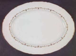 Royal Worcester Gold Chantilly 15 Oval Serving Platter, Fine China Dinnerware  