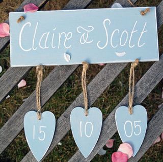 personalised wedding plaque by claireabella's