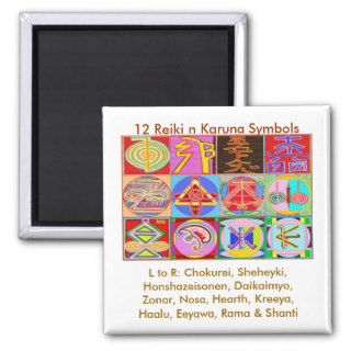 12 Reiki n Karuna Reiki Healing Designs Magnets