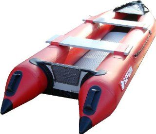 Saturn 12 ft Fishing Kaboat SK396 Inflatable Kayak / Motor Boat Crossover   Green  Open Water Inflatable Rafts  Sports & Outdoors
