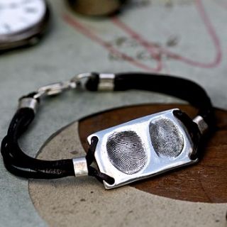 fingerprint double tag bracelet by joulberry