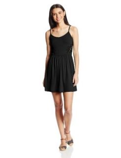 Derek Heart Juniors Strappy Tank Dress with Side Lace Appliques