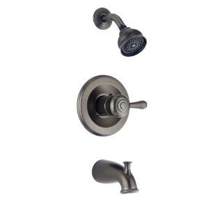 Delta Faucet Orleans Pressure Balance Tub and Shower Faucet, Pewter #14469PT 778PT   Single Handle Tub And Shower Faucets  