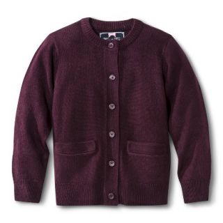 French Toast Girls School Uniform Knit Cardigan Sweater   Burgundy 6