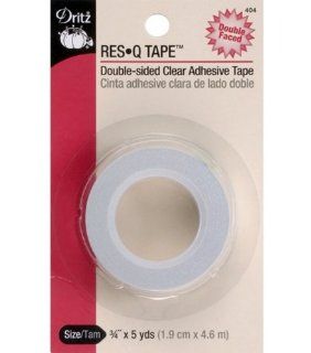 Dritz 404 3/4 Inch by 5 Yard Res Q Double Sided Clear Adhesive Tape