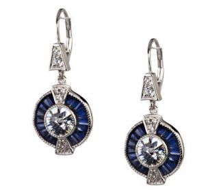 TOVA Diamonique Simulated Blue Sapphire Earrings, Sterling —