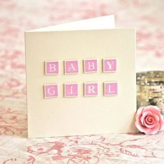 handmade 'baby girl' card by chapel cards