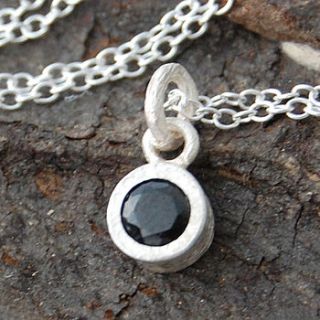 sterling siver black spinel dot necklace by embers semi precious and gemstone designs