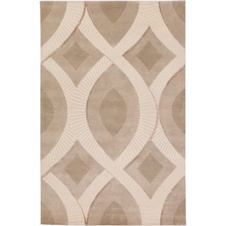 Candice Olson Hand knotted Olney Ivory Moroccan Pattern Wool Rug (2 X 3)