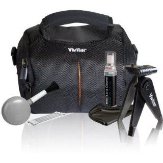 Vivitar SK401 Starter Kit Tripod and Small Camcorder Bag (Black)  Digital Camera Accessory Kits  Camera & Photo