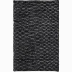 Handwoven Gray Mandara New Zealand Wool Rug (79 X 106)