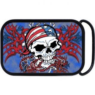 Patriotic Bandana Skull Belt Buckle Clothing