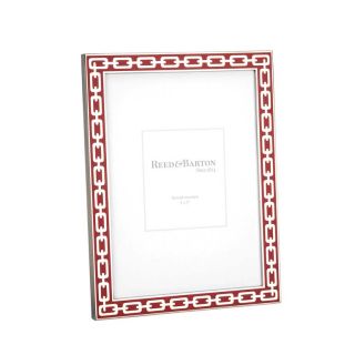 Red Poppy And Silver Link Picture Frame (5 X 7)