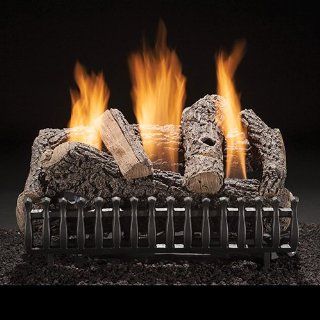 24" Classic Char Vent Free LP Logs with Millivolt Control, Remote Ready   Gas Logs