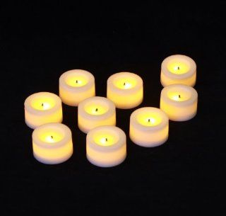 Candle Impressions Flameless Tealight Candles, Set of 9, Cream, Unscented   3/4"h   Tea Lights