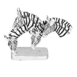 Grazing Zebras Table Sculpture Decor