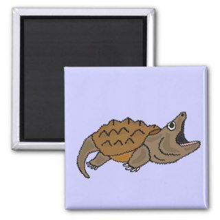 BX  Biting Snapping Turtle Cartoon Magnet