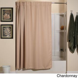 Aulaea Infinity Collection Shower Curtain With Integrated Hooks And Matching Liner