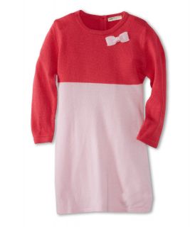 United Colors of Benetton Kids Color Block Dress w/ Bow Girls Dress (Pink)