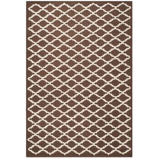 Safavieh Handmade Cambridge Moroccan Dark Brown Crisscross Pattern Wool Rug (4 X 6)