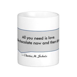 Charles M. Schulz A little chocolate does not hurt Mug