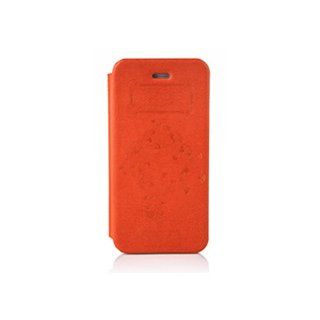 VOIA ACC VOIAIP406ORG Leather Case for iPhone 5   1 Pack   Retail Packaging   Orange Cell Phones & Accessories