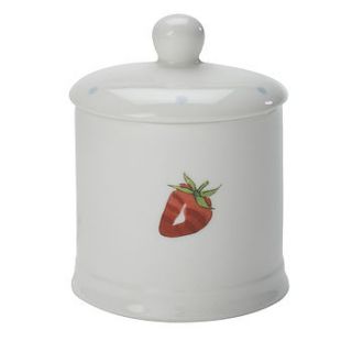strawberries and cream china jam jar by sophie allport