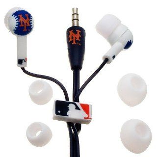 New York Mets Navy Blue Team Logo Baseball Earbud Headphones  Baseball And Softball Socks  Sports & Outdoors