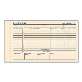 Rediform Time Card Pad, Daily, 2 Sided, Manila, 4.25 x 7 Inches, 100 Cards (4K406) 