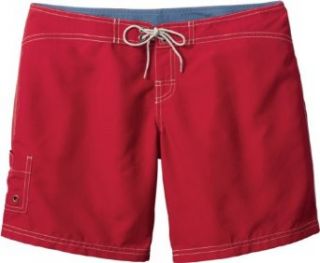 District Threads Juniors Contrast Waist Boardshorts (DT406) Small Red/Bali Blue 