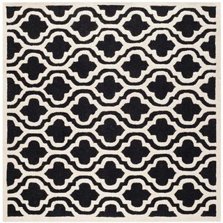 Safavieh Handmade Cambridge Moroccan Black Oriental Wool Rug (6 Square)