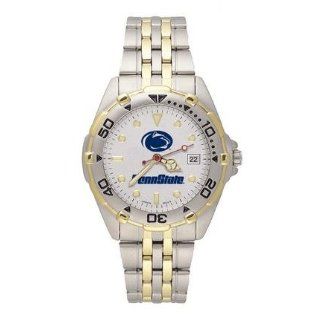 Penn State Nittany Lions "Penn State with Lion Head" Elite Watch with Stainless Steel Band   Men's Clothing